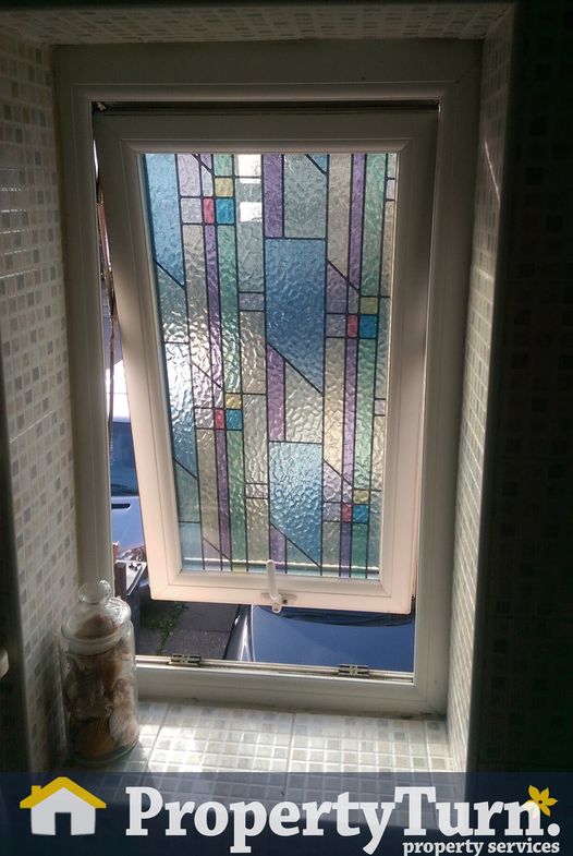 Fake stained glass installation in Reading